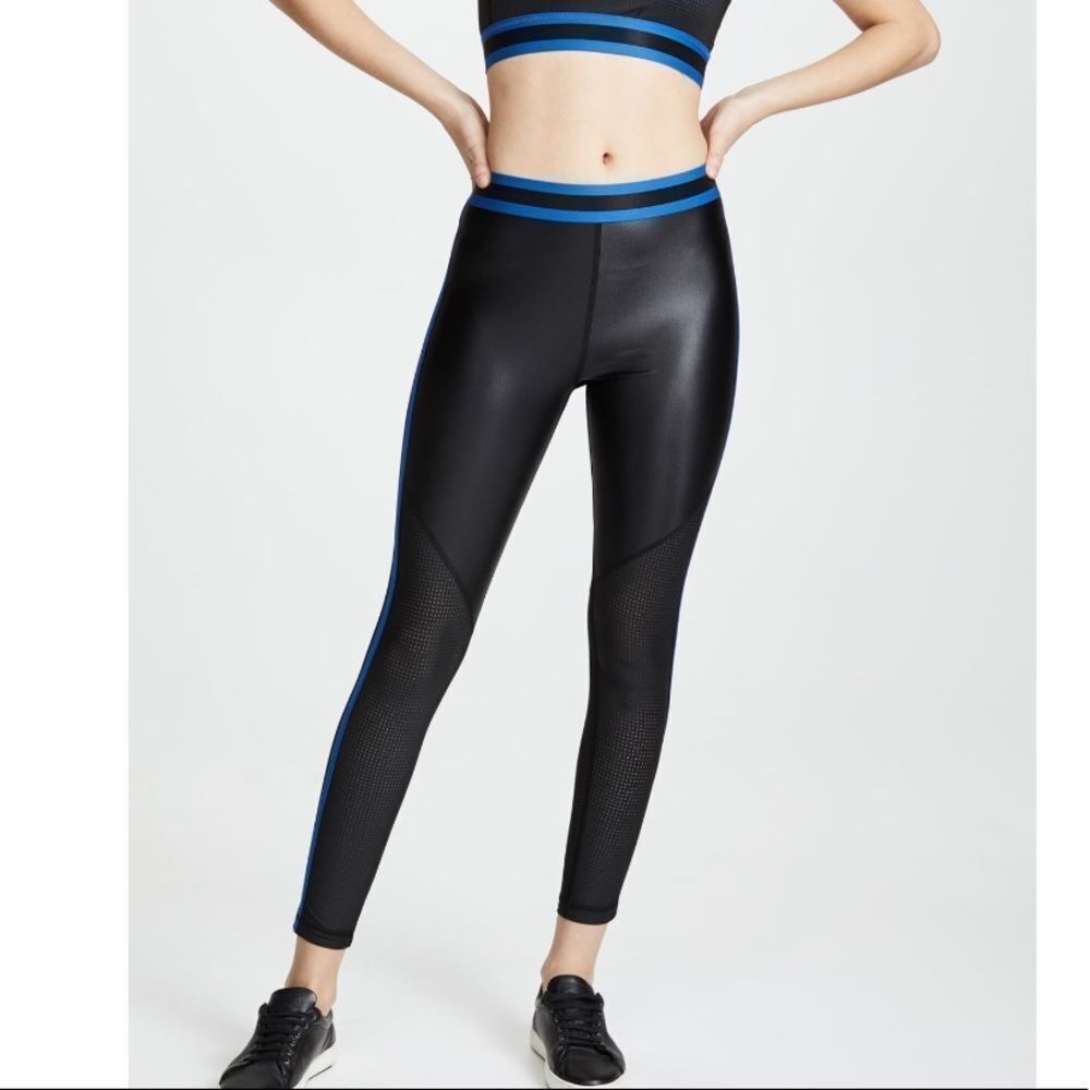 NWT ALALA Varsity Mesh Detailed Shiny Leggings - Picture 3 of 9